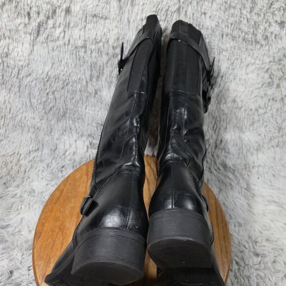 Wear Ever Julia Womens Size 8M Retro Cute Black Knee High/Calf Zip Up Boots - Picture 3 of 10